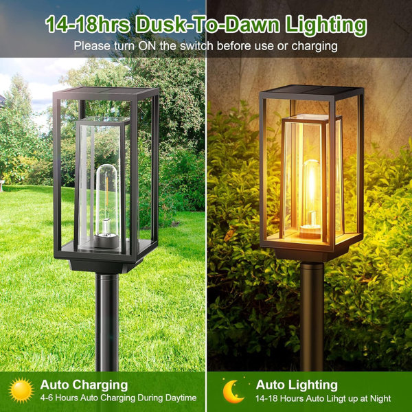 KOOPER Solar Pathway Lights Outdoor, 2X Bigger & Brighter Solar Lights ...
