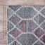 Tapis gris / bleu à motif géométrique tissé à plat à la main-1384326730