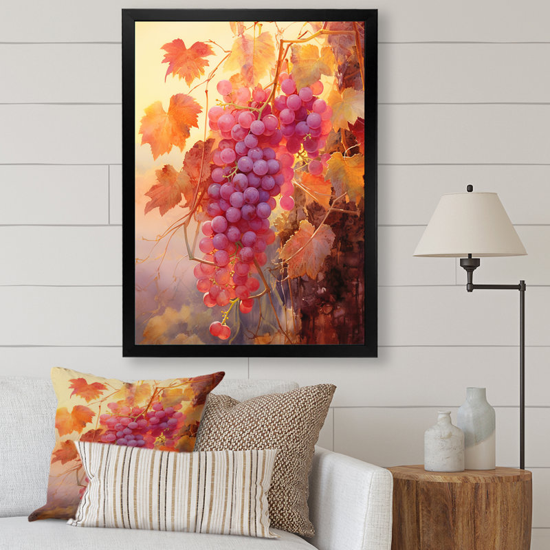 Décoration murale Vineyard Veil, H 20 po x l 12 po x P 1 po, Cadre simple noir