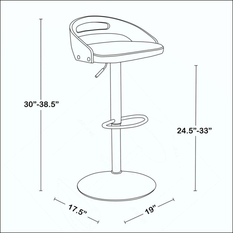 Tabouret de bar réglable en métal et bois avec repose-pieds rond en T - ensemble de 2, Siège beige / cadre noir / gris