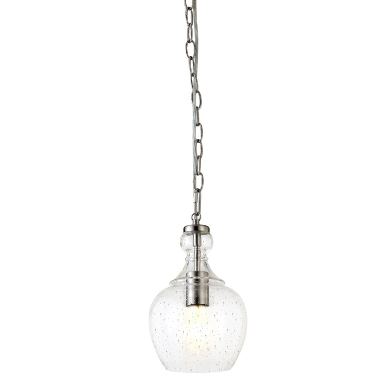 Verona 1 - Light Single Pendant, Seeded, Brushed Nickel