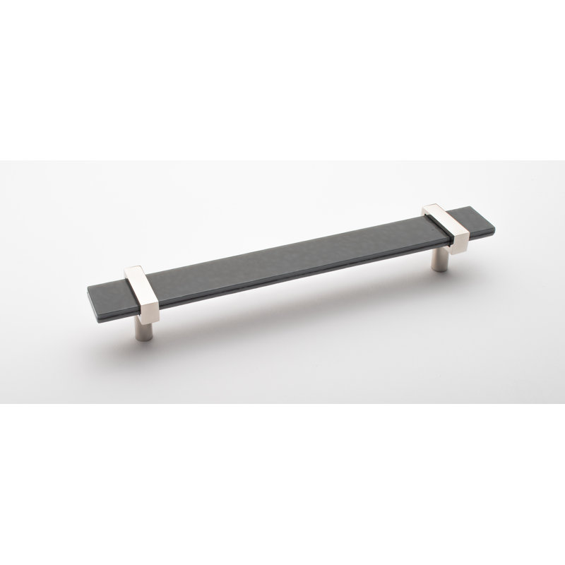 Adjustable 9" Length Bar Pull, Satin Brass/Black, 9"