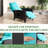 Outdoor Wicker Reclining Chair Set with Adjustable Backrest & Footrest – 150° Reclining Patio Lounge Chair with Flip-Up Side Table, Removable Cushion & Air Pump for Deck & Pool-964624528-964624531