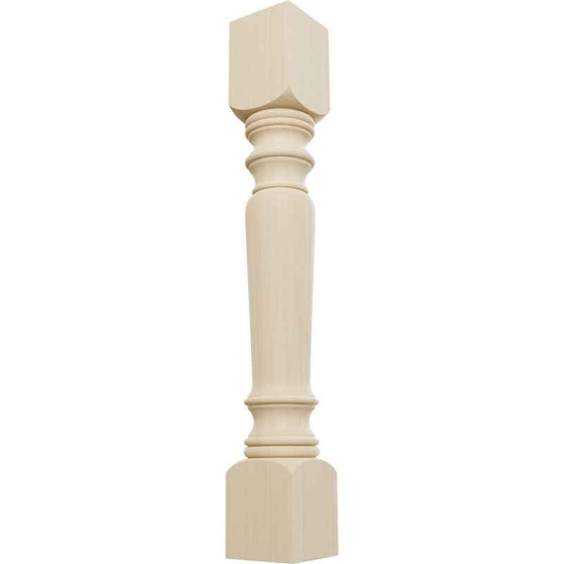 Colonne d'armoire effilée Legacy (bloc supérieur: 6 po), Hévéa