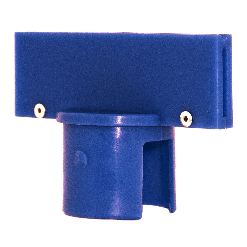 Adaptateur de plaque stanchion, H 3,13 po x l 6 po x P 3,5 po, Bleu
