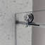 Porte de douche fixe et décalée sans cadre 6076 en nickel brossé 6076, grandes poulies en acier inoxydable 304 de 70 mm avec fonction de fermeture en douceur réglable, nettoyage facile, protection anti-déflagrante