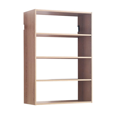 Vedz Wall Mount Adjustable Shelf, 4 Open Shelves, Melamine