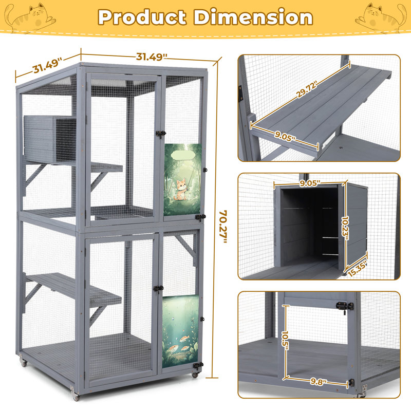 Accessoire pour fenêtre pour chat Coziwow, Catio