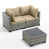 Brown Cushion/ Gray Frame
