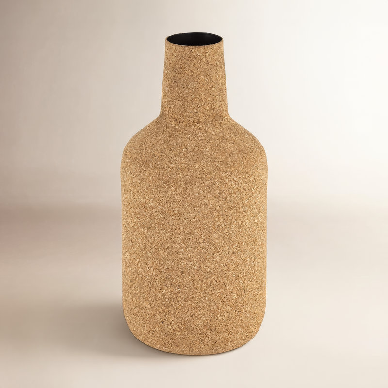 Grand vase à fleurs en fer, H 13 po x l 6 po x P 6 po
