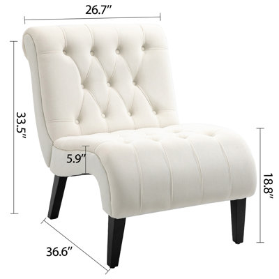 Dorothe Velvet Slipper Chair