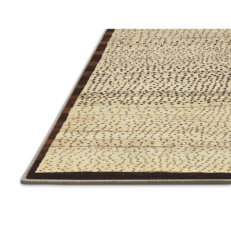 Tapis beige/brun contemporain, Rectangle 5 pi x 7 pi