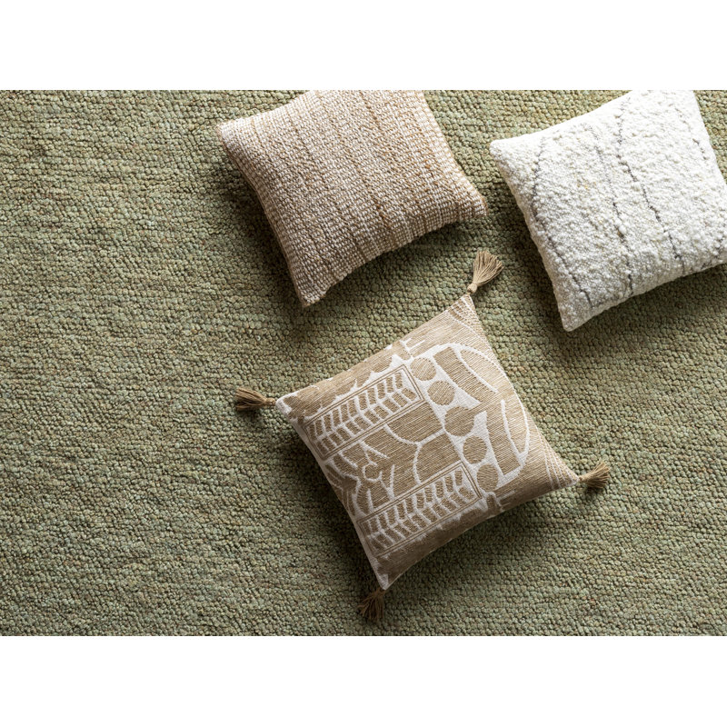 Coussin Farley, Crème, Housse de coussin seulement - sans coussin, 20 po x 20 po