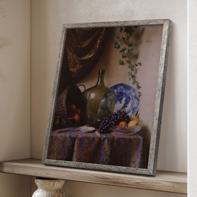 «Moody Still Life II», reproduction encadrée - bois massif, H 11 po x l 9 po
