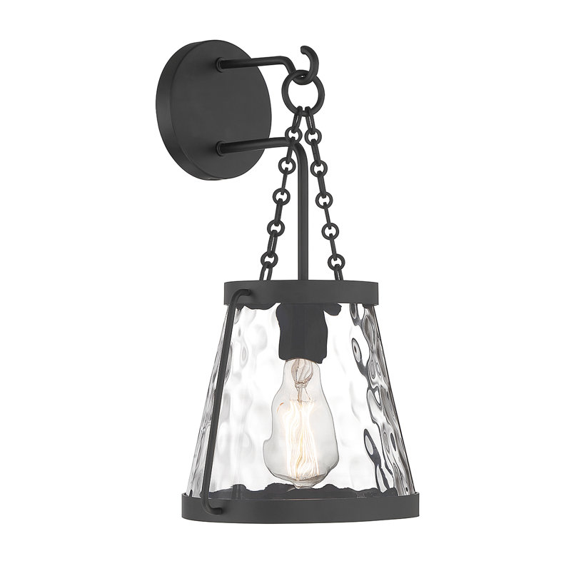 Caaliyah Metal Armed Sconce in Matte Black, Matte Black