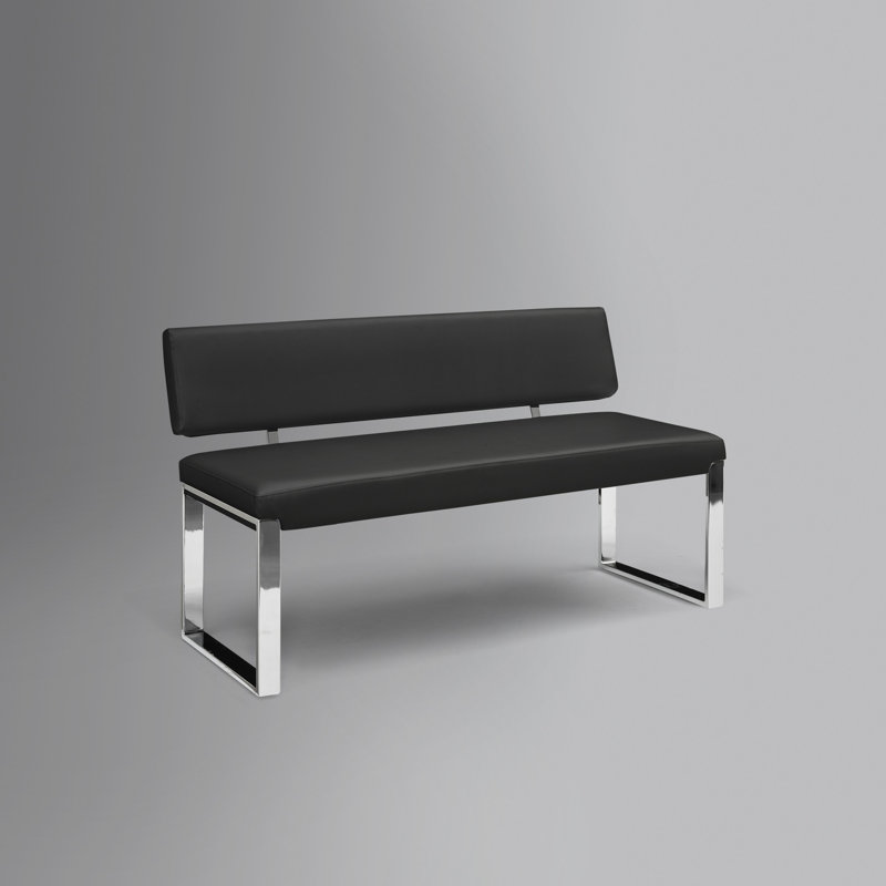 Banc rembourré 50 po, Noir