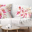Dance of Red Exotic Flower - Coussin décoratif à imprimé floral