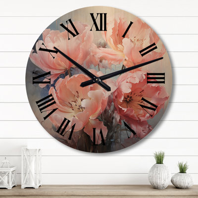 Horloge murale en bois massif Nodra