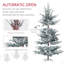 Arbre de Noël artificiel pin 6 pi avec 795 pointes enneigées, support en métal pliable, assemblage facile, arbre de Noël à charnières pour les fêtes à la maison-56641954