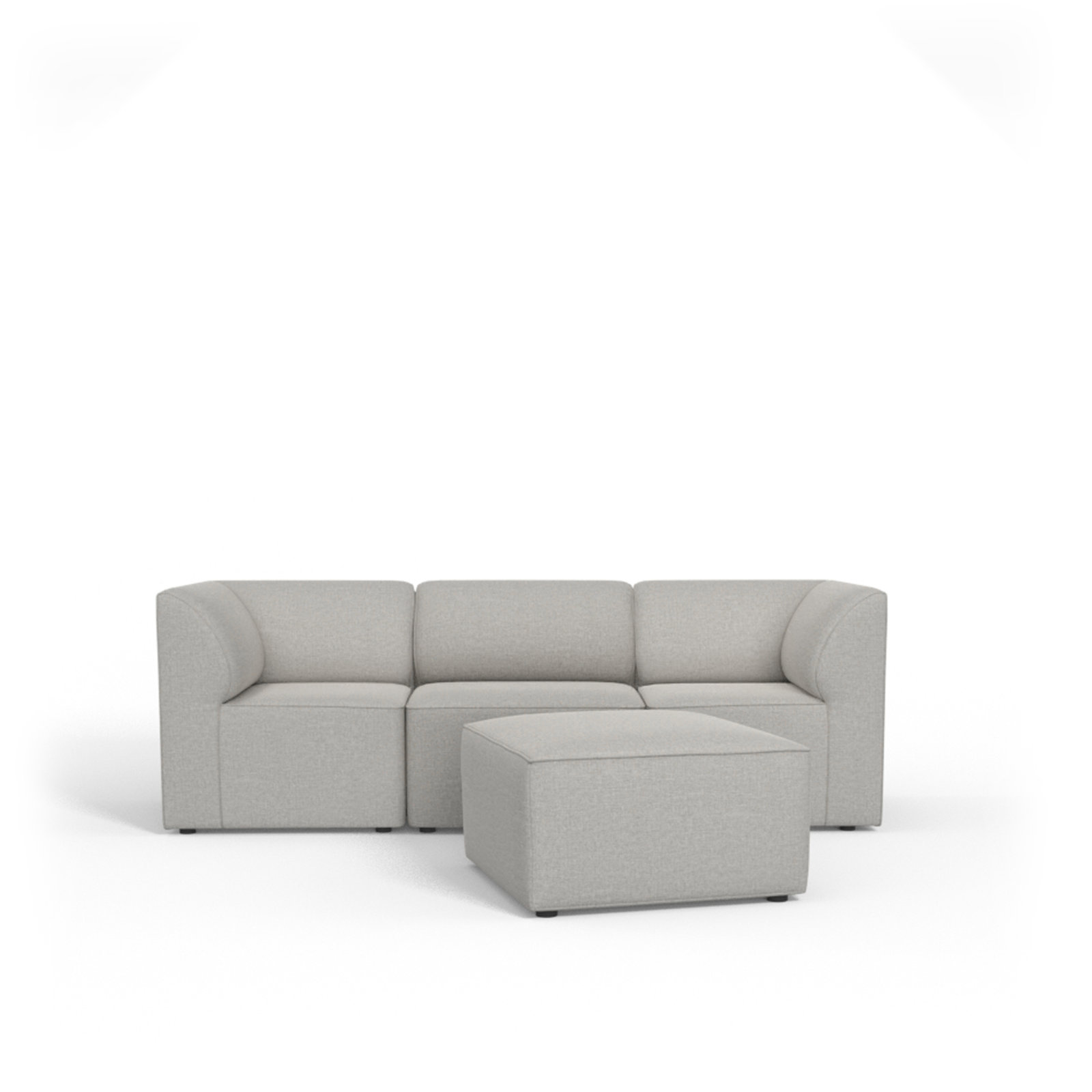 Big Joe Patio 4 Piece Outdoor Sectional, Fresh Gray
