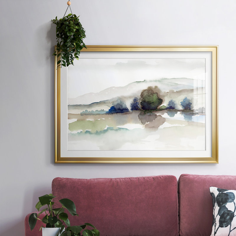 «Morning Morning II», reproduction d'art encadrée, Or, H 15 po x l 21 po x P 1,5 po