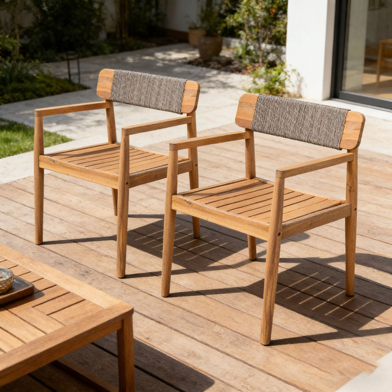 Patio CHAIR, Grey,Teak