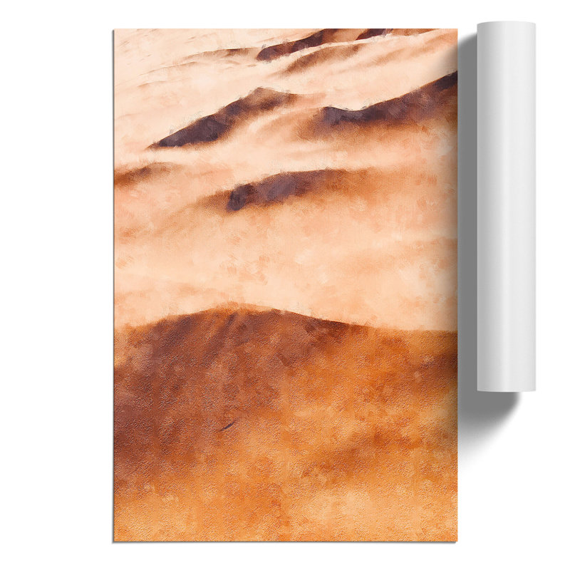 Sand Dune Ripples Painting - Frameless Print, 30cm H x 21cm W x 0.1cm D
