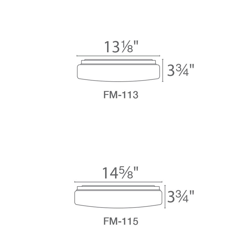 Hadiya Glass LED Flush Mount, Brushed Nickel, 2700K, 14"