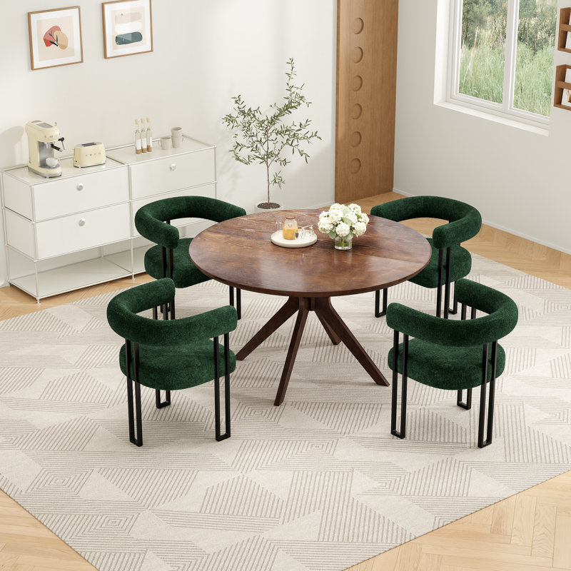 Ensemble repas 5 personnes, Vert foncé