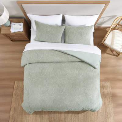 Tommy Bahama Harbor Palm Cotton Green Comforter Set