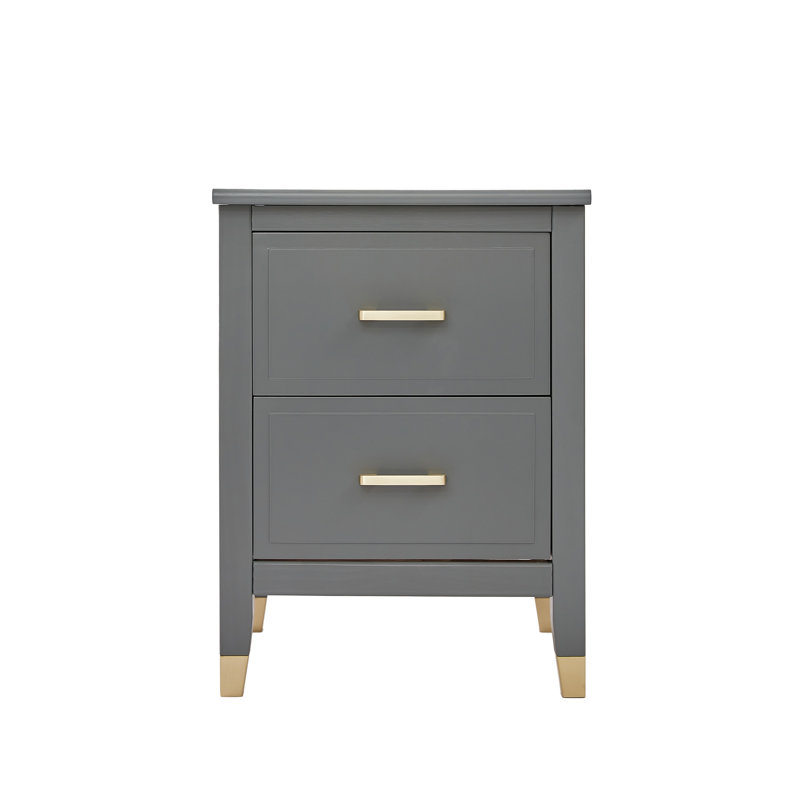 Dibble 45cm W Bedside Table, Grey