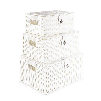 Beachcrest Home Maryam Natural Rattan Basket