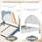 Twin Size Bed Frame for Kids - Cute Velvet Princess Platform Bed with Upholstered Headboard for Girls/Boys, Solid Wood Slats Support, No Box Spring Needed, Blue + White-1920976216-1920976218