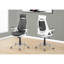 Chaise de bureau ergonomique avec tissu respirant, hauteur réglable, filet gris, base en métal, chaise de travail, hauteur et confort
