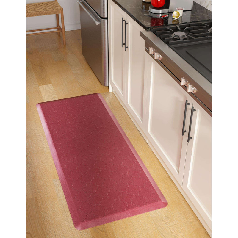 Tapis de cuisine antidérapant Bayonville, Rectangle 2 pi x 5 pi, Rouge bourgogne