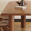 Bureau d'écriture brun en bois massif demi-cercle-1182281173