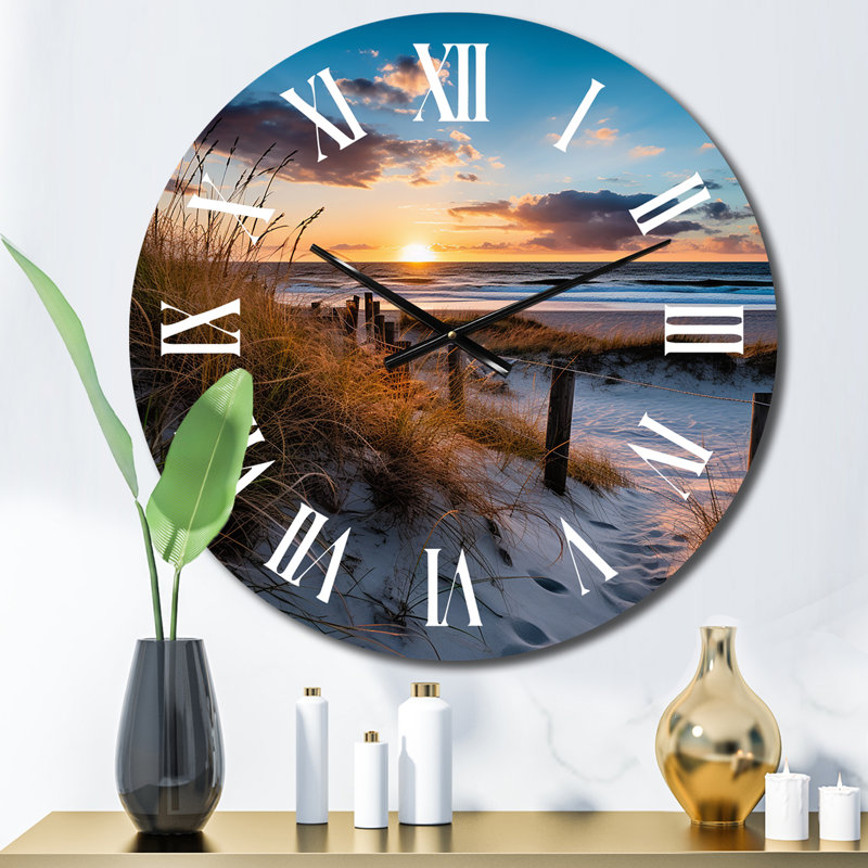 Horloge murale Tranquility Path To Dune Beach IV, Petit