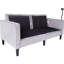 Canapé moderne pour causeuse pour le salon, fauteuil inclinable en chenille, housse amovible, coussins à ressorts, structure en bois massif, assemblage facile pour les petits espaces