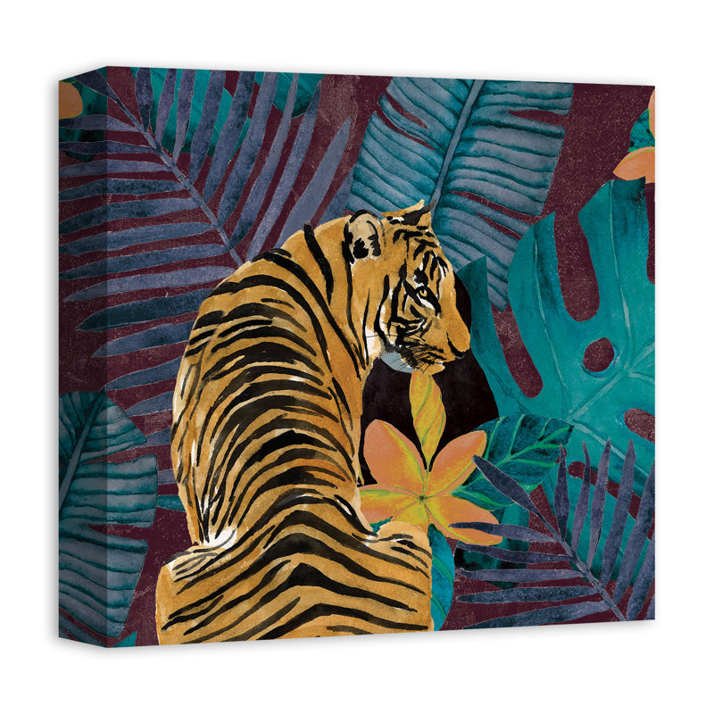 «Jungle Tiger», reproduction sur toile, H 12 po x l 12 po x P 1,25 po