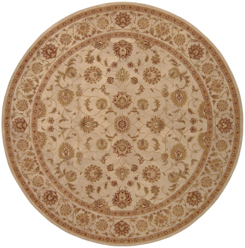 Lundeen Wool Oriental Indoor Rug, Round 9'