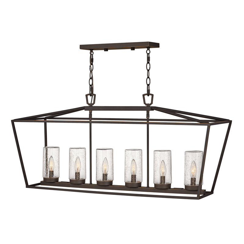 Alford Place 6 -Bulb 18.75" H Outdoor Chandelier, No, Oil Rubbed Bronze, 60W