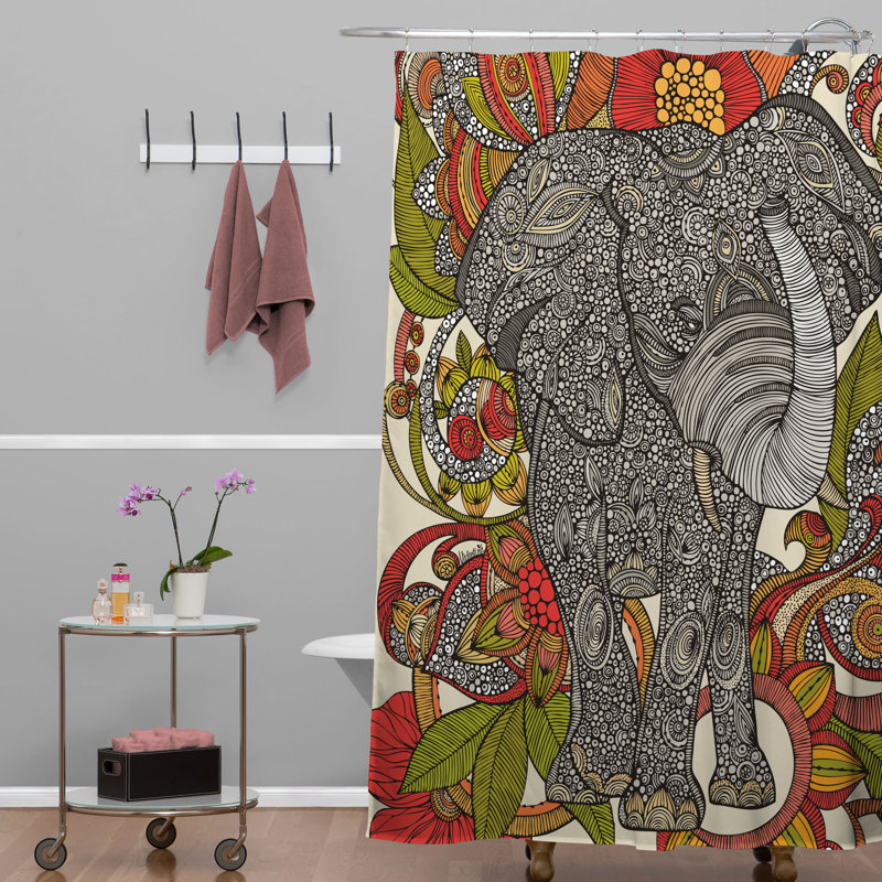Modern Shower Curtain, The Elephant 2