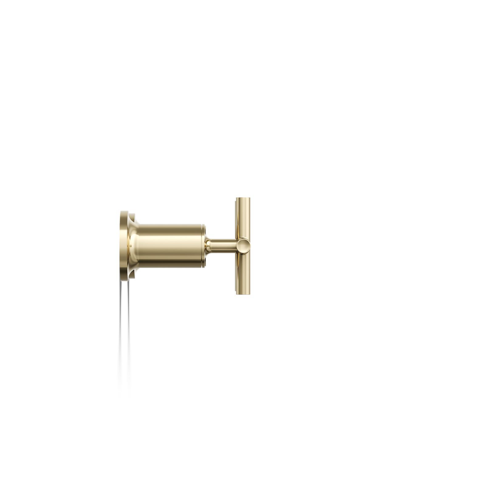 Purist Deck- or Wall-Mount High-Flow Bath Valve Trim with Cross Handle, Vibrant French Gold
