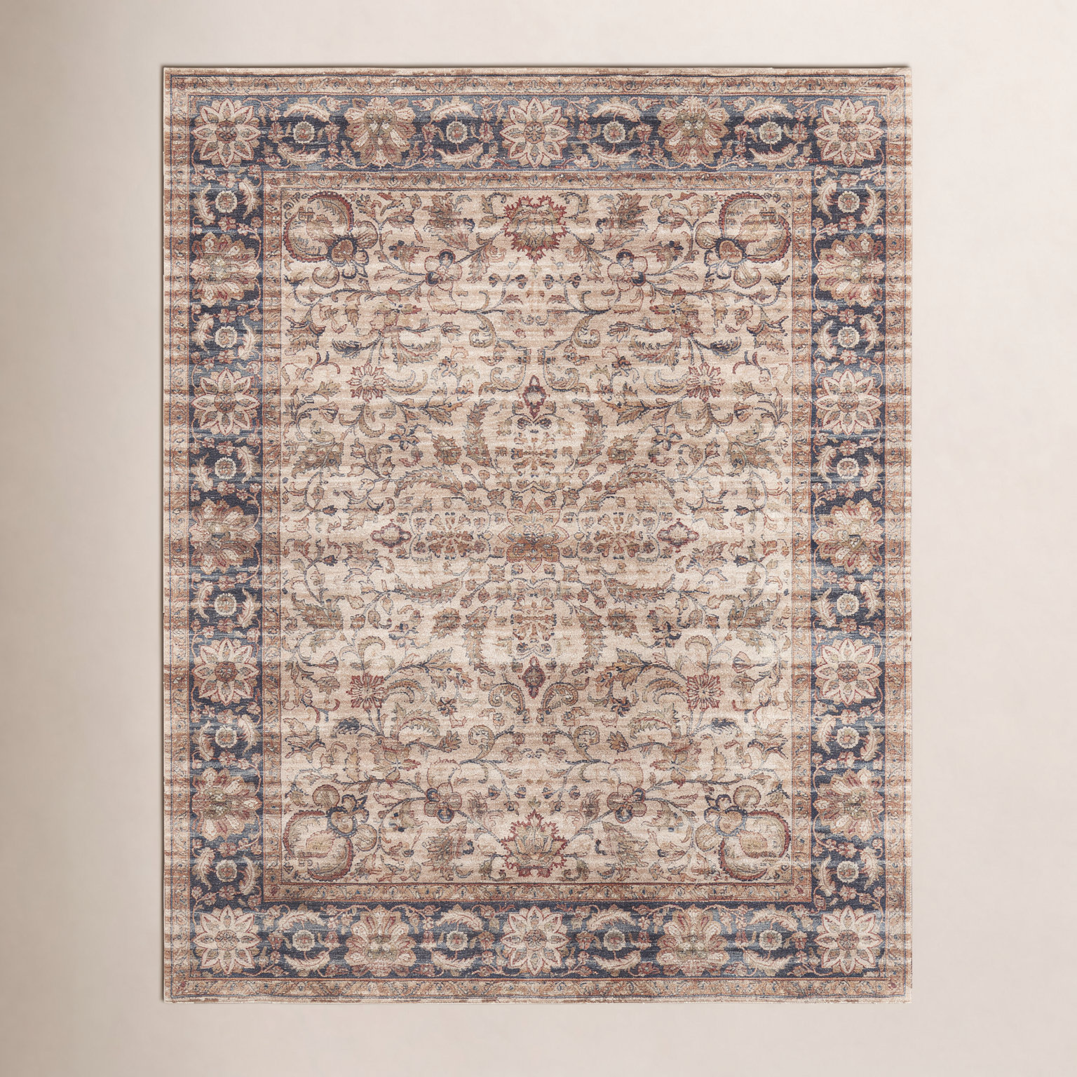 Ivory Traditional Persian Oriental Rug, Rectangle 12' x 15'