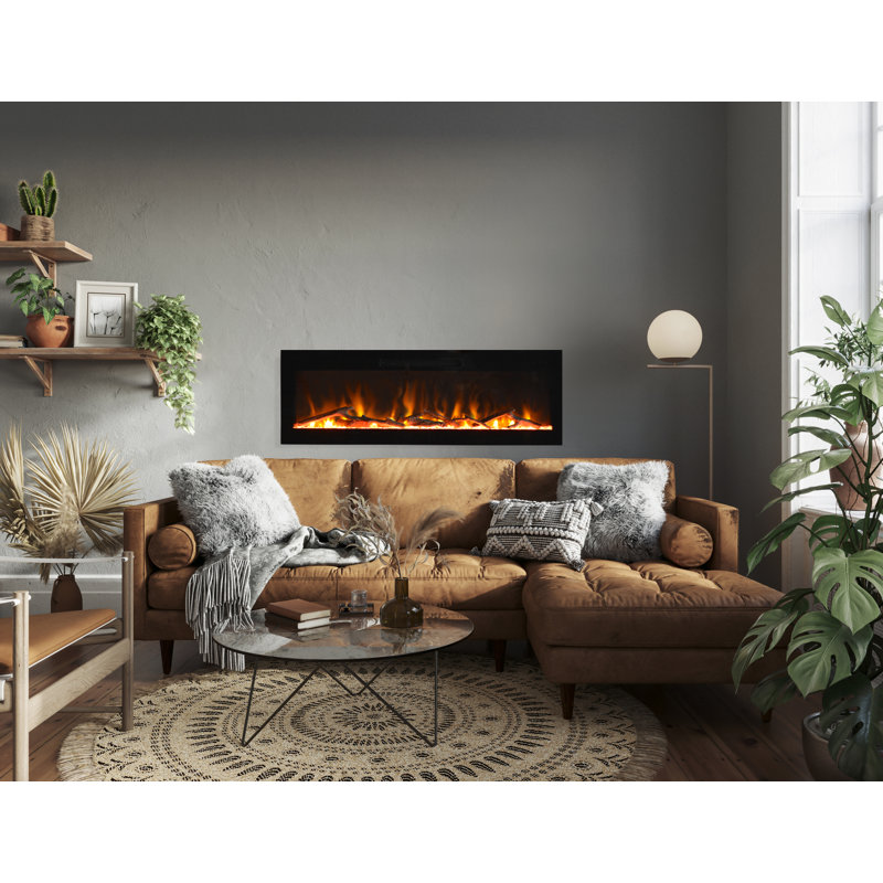Amantii Evolution 6020 Evolution Linear Electric Fireplace by Fire&Ice, smart, 3 speed motor, remote, multi colored