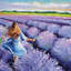 « lavande breeze », reproduction d’art sur toile tendue-18884922