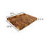 Planche à découper en bois de teck massif réversible certifiée EcoDecors FSC, pour collations, fromage, garniture et préparation de cuisine, 24 x 18-115074379