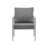 Silver Aluminum Lounge Chair with Sleek Rope Accents and Comfortable Cushions, Perfect for Modern Outdoor and Indoor Spaces,patio lounge chair，Patio lounge sofa-1629629303