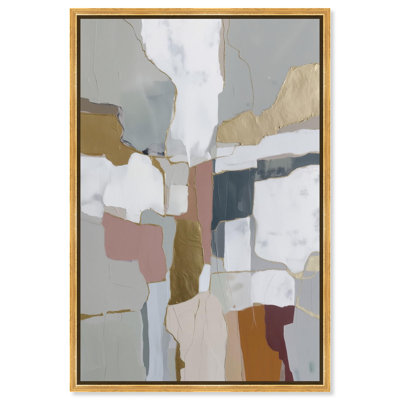 Mineral Shards V Canvas Print Gold Boho Wall Decor by Art Remedy, Gold Frame, 16 x 24