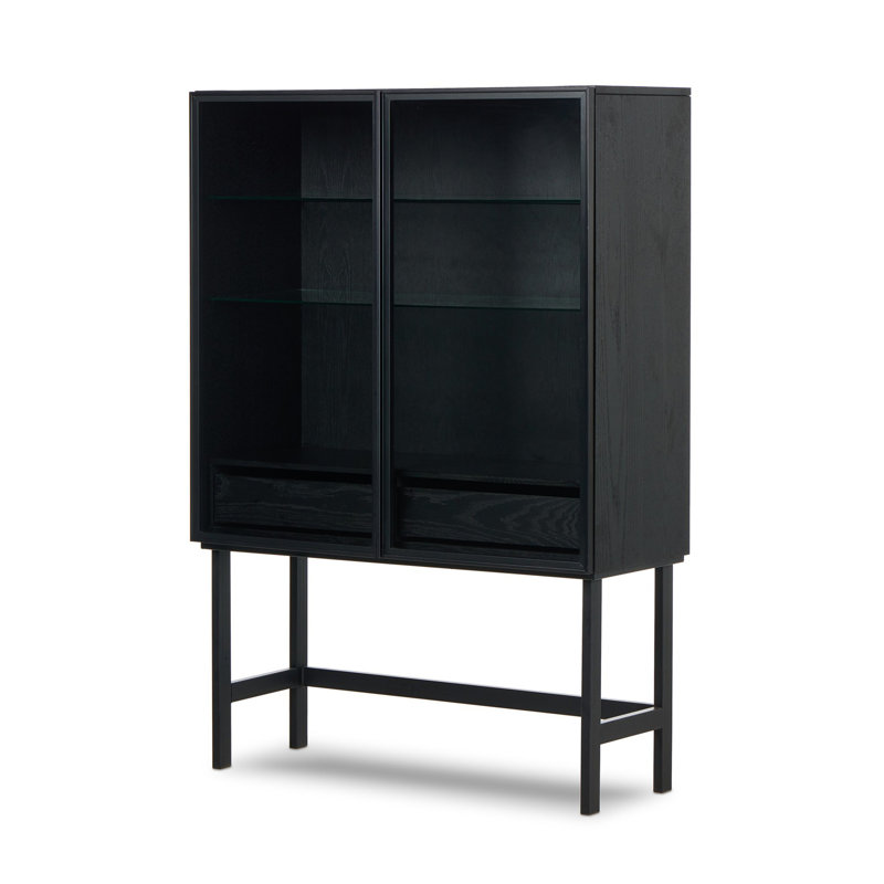 Hayward Cabinet-natural Walnut, Black Oak